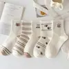 Calcetines de media pantorrilla para mujer con encaje y lunares, Calcetines altos transpirables, Calcetines simples de media pantorrilla para mujer, Calcetines al por mayor de la ciudad de Zhuji