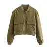 9 Colores Amazon Transfronterizo 2024 Primavera y Otoño Nueva Chaqueta Abrigo para Mujer con Cuello Alto y Bolsillo Grande Estilo Europeo y Americano