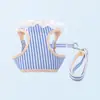 Falda para perro gato mascota cuerda de tracción correa para el pecho ajustable anillo metálico cincha de nailon cadena de perro transpirable