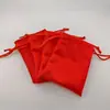 Bolsa de veludo vermelho com cordão alisador de cabelo instrumento de beleza produtos de alta qualidade para cuidados com a pele power bank para celular bolsa para joias em estoque