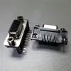 Soporte de puerto serie d-sub de 9 pines conector RS232 más vendido dos filas de orificio DR9 pata doblada conector de placa de soldadura de 90 grados