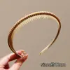 Estilo Coreano Verão Faixa de Cabeça Alta Caveira para Lavar o Rosto Feminina Estilo Luxo Leve de Alta Qualidade com Dentes Faixa de Cabelo Prendedor de Cabelo Fofo de Esponja