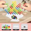 Jogo Interativo Jenga de Equilíbrio para Mesa Jenga Balançante Cubos Russos Famintos Blocos de Construção Educacionais para Meninos e Meninas