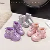 Botas de Nieve Kuromi para Niñas Invierno Nueva Llegada Más Terciopelo Princesa Infantil Algodón Grande Impermeables Antideslizantes Zapatos de Algodón para Niñas del Noreste