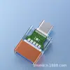 Adaptador Otg3.0 com Luz, Tipo-C Fêmea para USB Macho, para Computador, Celular, Mouse, Teclado, Transmissão de Alta Velocidade