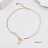 Jiexing Novo Colar de Pérolas Barroco Corrente Cubana Coração em forma de Coração Multi-camada Clavicle Chain Internet Celebridade High-end Design Sense Light Luxo