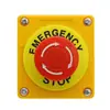Caja de Botones Pulsadores de Parada de Emergencia Lay37 Caja de Botones de Agujero Único Caja de Botones de Un Agujero Caja de Control Caja de Control de Interruptor de 22 mm
