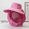 Sombrero Chal de ala ancha para mujer de verano, Modelo popular para trabajar en los campos, Sombrero de protección solar, Sombrero de sol para playa al aire libre, Sombrero para recolectar té