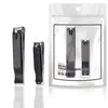 Cortauñas Antisalpicaduras Personalizado, Cortauñas Grande de Acero al Carbono, Tijeras para Uñas de Manicura con Lima, Tamaño Pequeño, Cromado Negro por Electroforesis