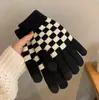 Guantes de Invierno Cálidos de Cuadros con Pantalla Táctil para Mujer de Lana Tejida Invierno Estudiante Ciclismo Protección contra el Frío Forrados de Polar Engrosados Adulto