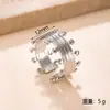 Anillo de Acero Inoxidable de Venta Caliente Transfronteriza Colorido Estilo Bohemio Geométrico Prensado en Aceite Anillo Abierto Joyería de Acero de Titanio