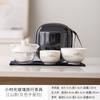 Porcelana de jade de sebo juego de té portátil para viaje traje taza rápida una tetera dos tazas cuenco portátil para exteriores taza de kung fu
