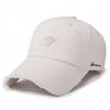 Gorra de béisbol vintage con parte superior rígida y rasgada, estilo coreano, personalizada, informal, para viajes al aire libre, con protección solar.