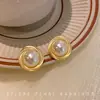 Pendientes de botón geométricos de metal retro S925 de Europa y Estados Unidos para mujer, pendientes de oreja de estilo frío, alta gama, joyería para orejas, venta al por mayor