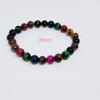 Pulseira de Pedra Olho de Tigre Natural, Olho de Tigre Amarelo, Contas Redondas de Olho de Tigre Vermelho, Joia Unissex, Contas de Pedra Olho de Tigre, Pulseira de Círculo Único