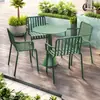 Juego de mesa y sillas para exteriores, mesa cuadrada pequeña de hierro forjado para ocio, juego de tres piezas de mesa y sillas para balcón de jardín, patio, tienda de té con leche, cafetería