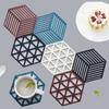 Posavasos de Té de Color Sólido Hueco Estilo Nórdico Suministros para el Hogar Posavasos Geométrico Almohadilla Aislante Antideslizante Aislamiento Térmico Anti-Escaldaduras Tapete para Tazón