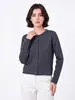 Cardigã de tricô com gola redonda, 2 fios finos de lã Yangzi, 60 unidades, para mulheres, jaqueta slim fit, malha de outono, top confortável e respirável
