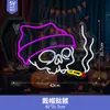 Luzes Neon de Halloween Placas de LED Personalizadas Transfronteiriças de Fantasma Morcego Luzes Decorativas de Atmosfera em Formato de Letra para Feriados