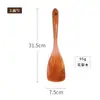 Pala de Cocina Antiadherente de Madera Creativa China Pala para Arroz Cuchara para Hot Pot Cuchara para Sopa Colador Madera de Olivo Roja