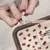 Accesorios para Uñas con Lazo Rojo Ankela, Artículo Popular de Celebridad de Internet, Decoración de Uñas con Lazo Rojo Vino 3D Navideño