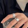 Anillo de amor con piedra de plata esterlina S925 Holdup, anillo único de moda para mujer, apertura de alta gama con sentido de marea ajustable