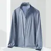 Ropa de Protección Solar para Exteriores de Seda Hielo de Verano para Mujer UPF50 Protección UV Delgada Fresca Transpirable Ligera Ropa de Protección Solar Moderna para Hombre