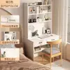 Mesa Integrada de Escritorio y Librero, Escritorio de Computadora para el Hogar, Mesa de Estudio de Escritorio para Habitación de Estudiante, Escritorio Infantil de Escritura, Mesa para Sala de Estudio