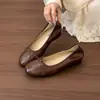 Sapatos rasos de bico fino de alta qualidade com laço estilo francês para mulheres, nova coleção verão e outono 2026, sapatos elegantes para noite, sapatos de calçar, sapatos de vovó