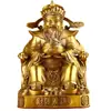 Estatua de Buda Ruyi Dios de la Riqueza Adorno de Estatua de Cobre Wen Cai Shen Estatua de Cobre Atrae Riqueza y Bendiciones Adorno de Feng Shui Regalo de Inauguración de Casa