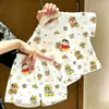 2026 Nuevo Estilo de Verano Lindo Conjunto de Pijama con Estampado de Dibujos Animados Shin-Chan para Niños y Niñas Conjunto de Dos Piezas para Salir