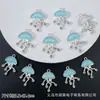 Pingente de Água-Viva Doce Sonhadora Cravejado de Diamantes Acessórios de Joias para Pulseira de Contas de Cristal DIY, Colar, Brincos