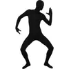 Disfraz de Hombre Invisible Transfronterizo para Halloween Capa de Invisibilidad de Cobertura Total Body de Cosplay Traje Negro de Escenario Hombres Adultos