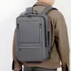 Mochila de Viaje de Negocios Transfronterizo de Gran Capacidad con Interfaz USB, Mochila de Viaje Impermeable Ligera para Exteriores Ampliable