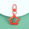 Nuevo llavero de pentagrama hueco de colores, accesorios de hebilla de puerta giratoria, materiales para accesorios de joyería hechos a mano DIY al por mayor