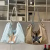 Bolso de mano de tela con diseño de nicho coreano, estrella de cinco puntas, ligero, gran capacidad, versátil, bolso de hombro, bolso cruzado