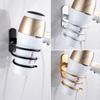 Soporte para Secador de Pelo, Estante de Baño de Aluminio Espacial sin Taladro, Soporte para Secador de Pelo, Estante de Almacenamiento para Secador de Pelo, Montado en Pared