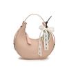 Bolso Nuevo de Color Sólido Forma de Media Luna Primavera 2025 Elegante Simple Moderno Estilo Coreano Hombro Único Cruzado de Mano Debajo del Brazo para Mujer