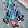 Coche musculoso Wolf adecuado para Vulcan S Kawasaki pequeño dios del fuego bolsa lateral bolsa lateral caja lateral retro modificación bolsa para casco liberación rápida
