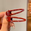 Grampo de Cabelo Coração com Estampa de Leopardo para Outono e Inverno para Mulheres, Presilha Versátil para Franja Lateral, Clipe Bico de Pato para Cabelo da Testa Acessório de Cabelo Grampo de Cabelo