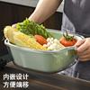 Popular Cesta de Frutas Transparente de Doble Capa para Lavar Verduras, Cesta de Verduras Doméstica para Cocina, Cesta de Frutas Multifuncional para Lavar y Escurrir Frutas
