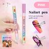 Venta Caliente Tiktok Bolígrafo para Graffing de Uñas Juego de 12 Colores Bolígrafo de Dibujo Color Acrílico Bolígrafo para Aplicar Uñas sin Hornear Bolígrafo Marcador