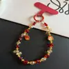Pulsera de Cristal Gato de la Suerte Correa para Teléfono Estilo Ins Adorno de Muñeca de Alta Gama Funda de Teléfono Hecha a Mano Correa de Muñeca