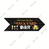 Hogar de Madera 10*20cm Colgante Tipo Flecha Placa de Puerta Navideña Decoración Festiva Colgante de Pared de Halloween