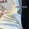 Camiseta de Manga Corta para Mujer con Tela de Polar Acanalado Engrosado Cepillado, Bordado de Letras 3D, Top Casual Versátil, Nuevo para Principios de Primavera 2026