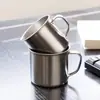 Copo Espesso de Aço Inoxidável 304 Não Magnético para Jardim de Infância, Estudante e Crianças, Adequado para Beber Água e Chá, com Tampa