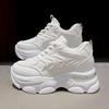 Tenis para Mujer que Aumentan la Altura 2025 Primavera Nuevo Transpirable Zapatos de Papá Malla de Suela Gruesa Deportivos Casuales Petit para Mujer