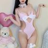 Lencería sexy sexual con lazo de tres puntos y pechos, pijama de puro deseo, ropa de dormir pura y linda, sin apretadas