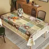 Toalha de Mesa Estilo Americano, Impermeável, à Prova de Óleo, Não Lavável, Novo Modelo 2026, Atmosférica, Resistente ao Calor, Toalha de Mesa para Jantar, Pano para Mesa de Centro Retangular