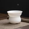 Hecho a mano Mineral en bruto Todo porcelana Una pieza Jade blanco grasa de oveja Fuga de té Filtro de té Cerámica Juego de té Kung Fu Porcelana blanca de Dehua